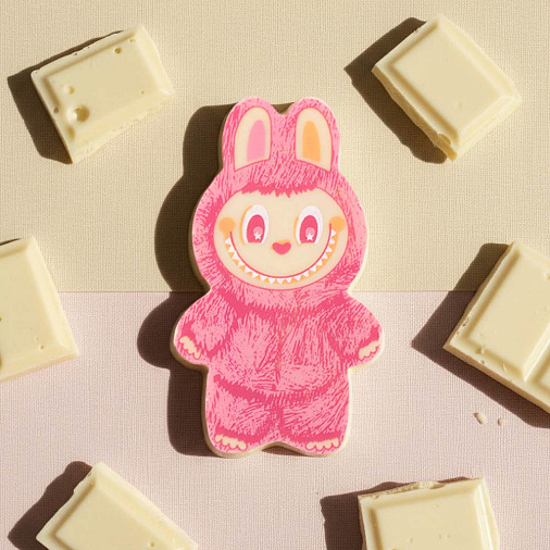 "Лабубушка" шоколад белый 18г (розовый декор)