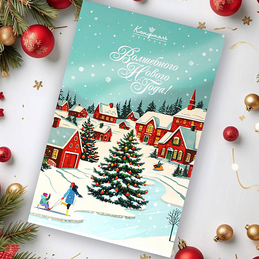 Новогодний набор мармелада желейного: "Сливочная намелака", "Личи", "Зеленая дыня" 255г