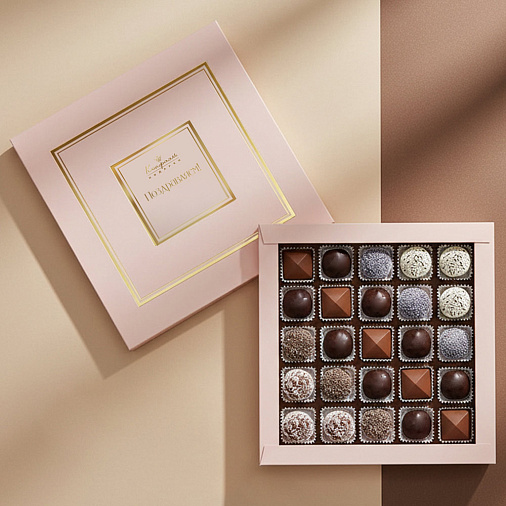 "Ураза-Байрам" подарочный набор конфет ручной работы (цвет капучино)