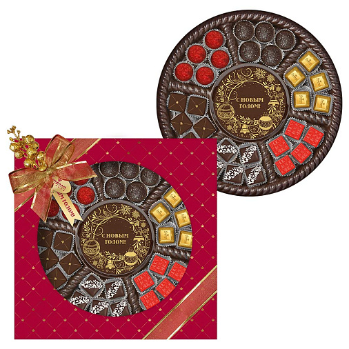 Новогодний набор шоколада и конфет ручной работы 340г