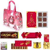 Термопакет "Дед Мороз" с конфетами, медом, чаем 