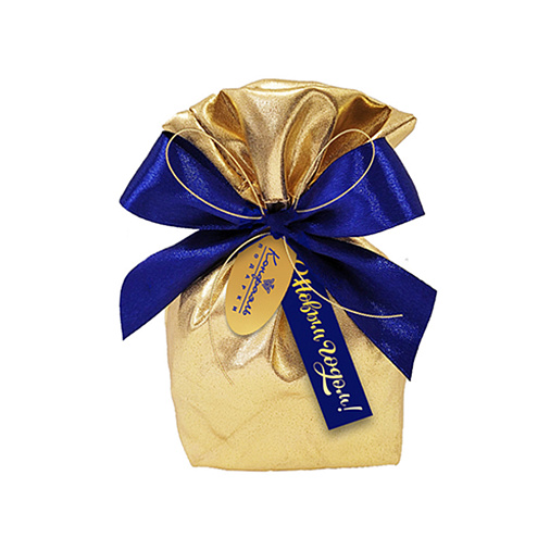 Мешок золотой с драже черешня в горьком шоколаде 150г 