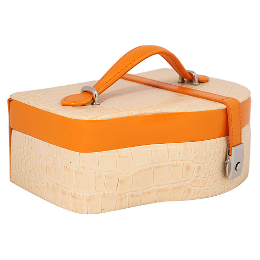 Шкатулка для украшений оранжевая 21х12х8 см 