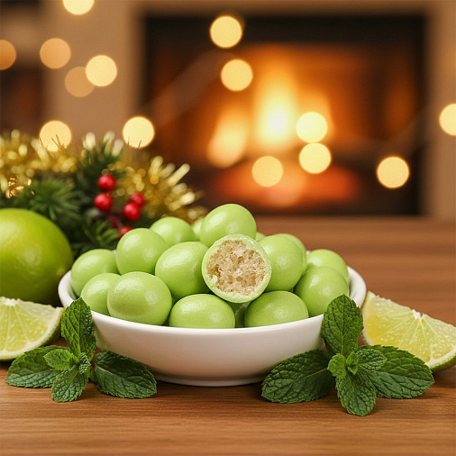 «Любимый вкус» драже гречишные шарики "Мохито" в белом шоколаде 75г