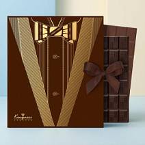 "Поздравляем" открытка горький и молочный шоколад 120г