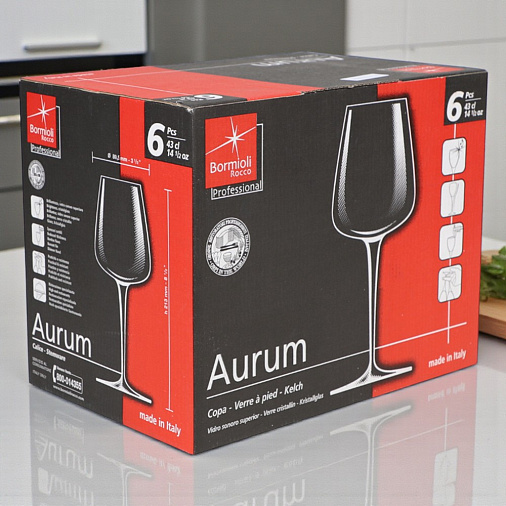 Бокалы для вина "Аурум" 430мл (Набор 6 шт)