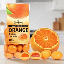 Мармелад апельсин в белом шоколаде драже