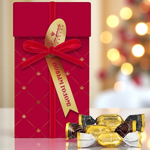 Новогодний набор фруктового мармелада в шоколаде 150г