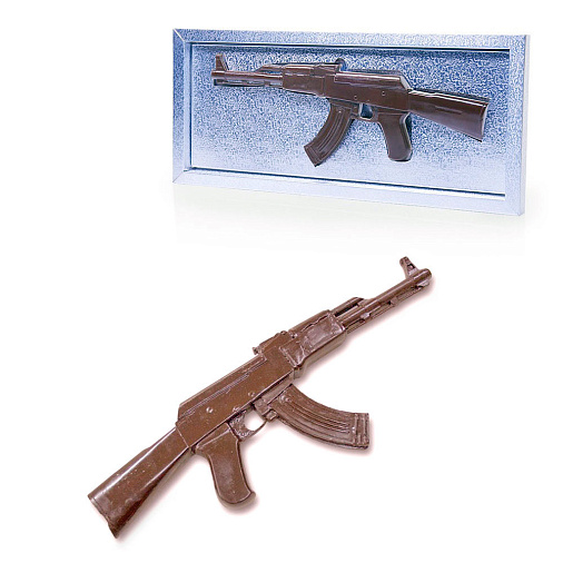 "Автомат Калашникова" скульптура молочный шоколад