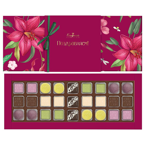 Набор шоколадных конфет ассорти, мармелад, мягкий грильяж 340г