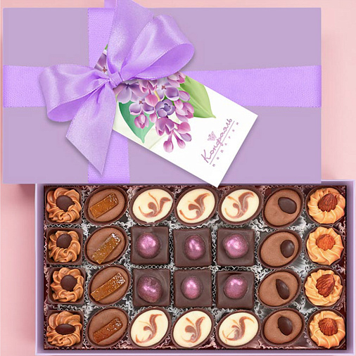 Набор конфет ручной работы (сиреневый)