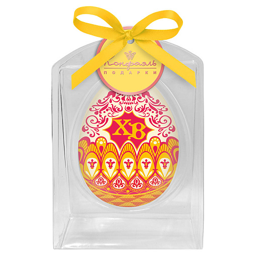 "ХВ" яйцо белый шоколад красный рисунок