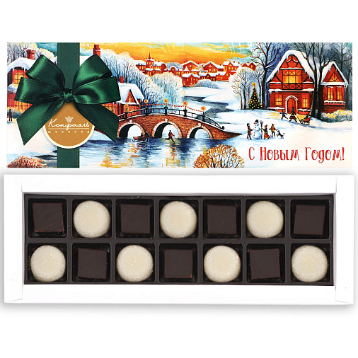 Новогодний набор: мармелад желейный, конфеты глазированные 160г