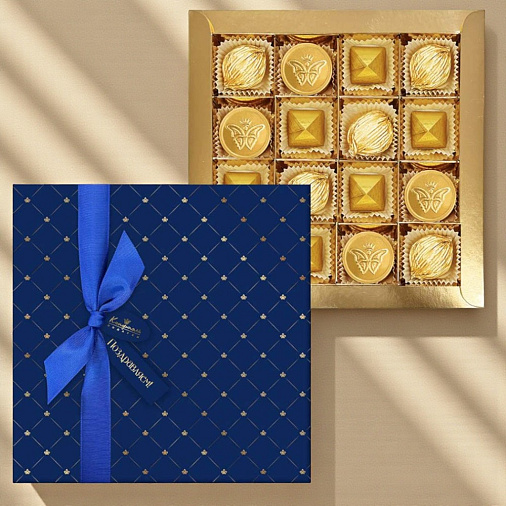 Набор: шоколад, конфеты марципановые 305г