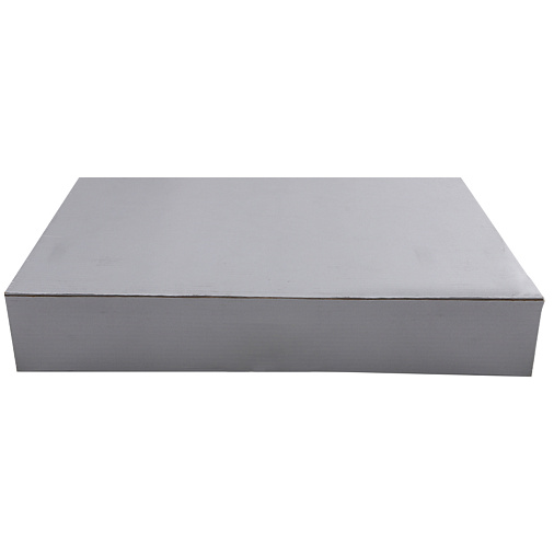 Блюдо декоративное из металла с ручками (серебро)