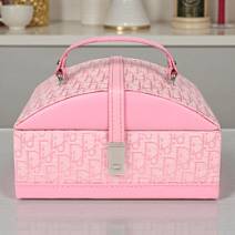 Шкатулка для украшений розовая 16х11,5х9см