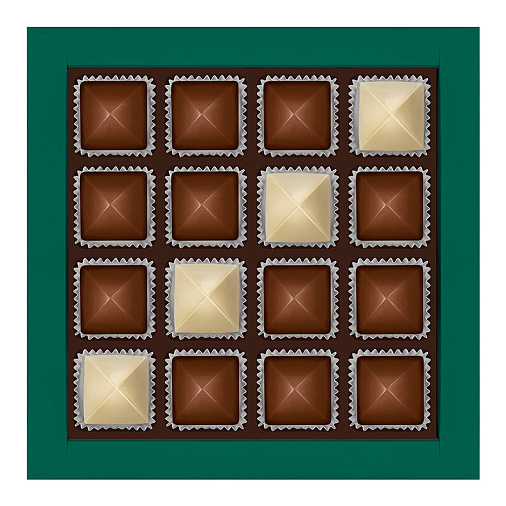 Новогодний набор шоколадных конфет ассорти с шоколадной и кремовой начинками 170г