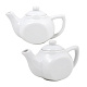 Набор белых фарфоровых чайников (2шт.)