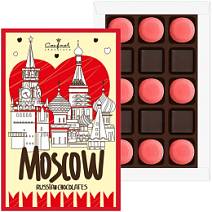 "Russian chocolates" мармелад со вкусом личи и суфле набор красный 195г