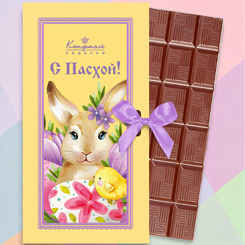 "Заяц" молочный шоколад с хрустящей вафлей