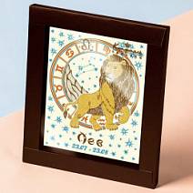 "Лев" открытка белый шоколад 