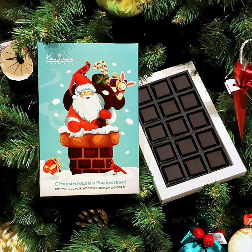 Новогодний набор конфет суфле 90г (Дед Мороз)