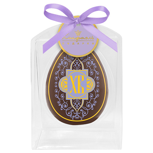 "ХВ" яйцо молочный шоколад фиолетовый рисунок