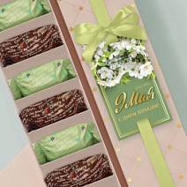 "9 мая"набор двуслойных конфет мармелад+суфле в горьком шоколаде  (вишня+ваниль,  виноград+ваниль)