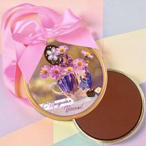 «С праздником весны» медаль молочный шоколад