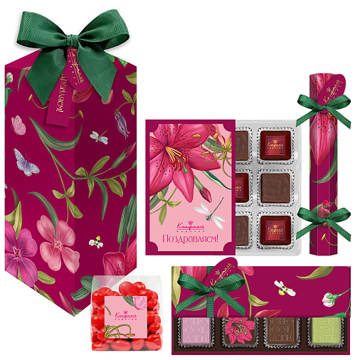 Подарочный набор: драже, конфеты ассорти 190г