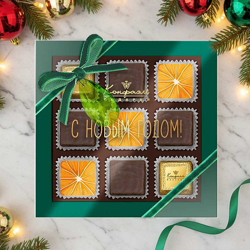 Новогодний набор шоколадных конфет ассорти 65г